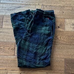 Ralph Lauren Black and Green Plaid Joggers